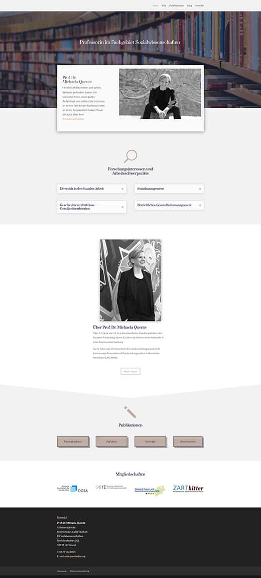 Webdesign Lippstadt Persönliches Profil Prof Dr Michaela Quente
